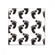 Dıythinker Siyah Ayak İzi Basit Silüet Hayvan Koruyucu 10x10 cm Seramik Karo