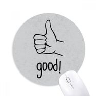 Dıythinker Siyah Başparmak Kişiselleştirilmiş Jest Baskılı Yuvarlak Kaymaz Kauçuk Mouse Pad