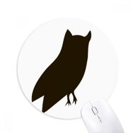 Dıythinker Siyah Baykuş Hayvan Portrayal Baskılı Yuvarlak Kaymaz Kauçuk Mouse Pad