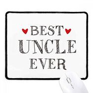 Dıythinker Siyah Best Uncle Ever Alıntılı Kalp Kaymaz Fare Altlığı