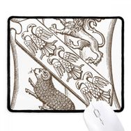 Dıythinker Siyah Beyaz Barok Koyun Illüstrasyon Desen Kaymaz Mouse Pad