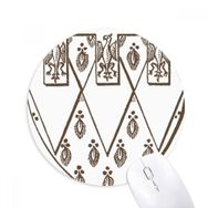 Dıythinker Siyah Beyaz Barok Sanat Tüy İllüstrasyon Baskılı Yuvarlak Kaymaz Kauçuk Mouse Pad