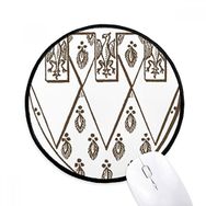 Dıythinker Siyah Beyaz Barok Sanat Tüy Illüstrasyon Yuvarlak Kaymaz Mouse Pad