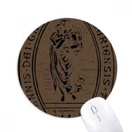 Dıythinker Siyah Beyaz Sanat Dini Kutsal Bebek Baskılı Yuvarlak Kaymaz Kauçuk Mouse Pad