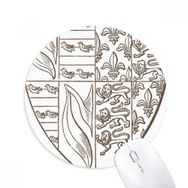 Dıythinker Siyah Beyaz Sanat Kalkanı Aslan İllüstrasyon Desen Baskılı Yuvarlak Kaymaz Kauçuk Mouse Pad