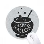 Dıythinker Siyah Cadılar Bayramı Baskılı Yuvarlak Kaymaz Kauçuk Mouse Pad