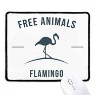 Dıythinker Siyah Çizgi Film Flamingo Hayvan Mavi Silüet Kaymaz Fare Altlığı