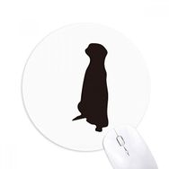 Dıythinker Siyah Copher Sevimli Hayvan Portrayal Baskılı Yuvarlak Kaymaz Kauçuk Mouse Pad