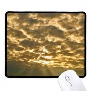 Dıythinker Siyah Dark Sky Sunshine Sarı Bulutlar Kaymaz Fare Altlığı
