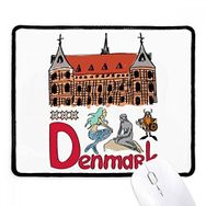 Dıythinker Siyah Demark Ulusal Simge Simgesi Desenli Kaymaz Fare Altlığı