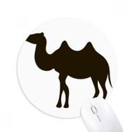 Dıythinker Siyah Deve Sevimli Hayvan Portrayal Baskılı Yuvarlak Kaymaz Kauçuk Mouse Pad