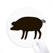 Dıythinker Siyah Domuz Hayvan Portrayal Baskılı Yuvarlak Kaymaz Kauçuk Mouse Pad