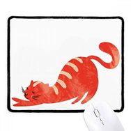 Dıythinker Siyah Esneme Şişman Kedi Hayvan Suluboya Kaymaz Fare Altlığı