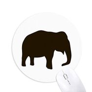 Dıythinker Siyah Fil Sevimli Hayvan Portrayal Baskılı Yuvarlak Kaymaz Kauçuk Mouse Pad