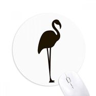 Dıythinker Siyah Flamingo Sevimli Hayvan Portrayal Baskılı Yuvarlak Kaymaz Kauçuk Mouse Pad