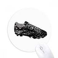 Dıythinker Siyah Futbol Ayakkabıları Desenli Futbol Baskılı Yuvarlak Kaymaz Kauçuk Mouse Pad