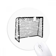 Dıythinker Siyah Futbol Kapı Ağ Desenli Baskılı Yuvarlak Kaymaz Kauçuk Mouse Pad
