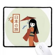 Dıythinker Siyah Geleneksel Japon yerel Küçük Kız Kaymaz Fare Altlığı