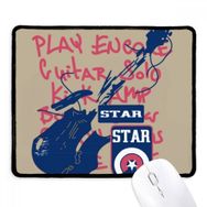 Dıythinker Siyah Gitar Müzik Enstrüman Doodle Desenli Kaymaz Fare Altlığı