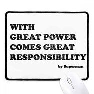 Dıythinker Siyah Great Power Comes Great Responsibility Kaymaz Fare Altlığı