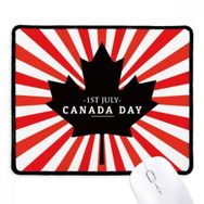 Dıythinker Siyah Happy Canada Day 4 Temmuz Siyah Akçaağaç Yaprağı Kaymaz Fare Altlığı