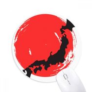 Dıythinker Siyah Harita Soyut Japonya Baskılı Yuvarlak Kaymaz Kauçuk Mouse Pad