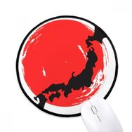 Dıythinker Siyah Harita Soyut Japonya Yuvarlak Kaymaz Mouse Pad