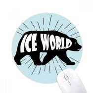 Dıythinker Siyah Hayvan Ayı Silüeti Doğal Baskılı Yuvarlak Kaymaz Kauçuk Mouse Pad