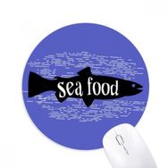 Dıythinker Siyah Hayvan Balık Silüeti Doğal Baskılı Yuvarlak Kaymaz Kauçuk Mouse Pad