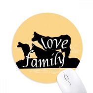 Dıythinker Siyah Hayvan Sırtlan Silüeti Doğal Baskılı Yuvarlak Kaymaz Kauçuk Mouse Pad