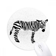 Dıythinker Siyah Hayvan Zebra Silüeti Doğal Baskılı Yuvarlak Kaymaz Kauçuk Mouse Pad