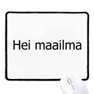 Dıythinker Siyah Hello World Fin Kaymaz Fare Altlığı
