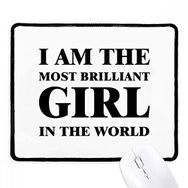 Dıythinker Siyah I Am The Brilliant Girl Kaymaz Fare Altlığı
