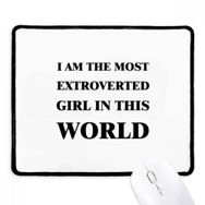 Dıythinker Siyah I Am The Extroverted Girl Kaymaz Fare Altlığı