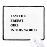 Dıythinker Siyah I Am The Freest Girl Kaymaz Fare Altlığı