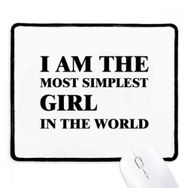 Dıythinker Siyah I Am The Simplest Girl Kaymaz Fare Altlığı