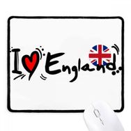 Dıythinker Siyah I Love England Dünya Bayrağı Kalp Kaymaz Fare Altlığı
