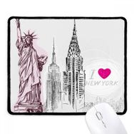 Dıythinker Siyah I Love New York America Country City Kaymaz Fare Altlığı