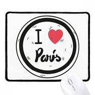 Dıythinker Siyah I Love Paris Kelimeler Desenli Kaymaz Fare Altlığı