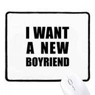 Dıythinker Siyah I Want A New Boyfriend Kaymaz Fare Altlığı