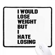 Dıythinker Siyah İngilizce Kilo Verme Slogan Kaymaz Siyah Başlıklı Kenarlar Mouse Pad
