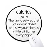 Dıythinker Siyah İngilizce Lose Weight Alıntı Yuvarlak Kaymaz Mouse Pad