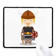 Dıythinker Siyah İsveç Viking Çizgi Film Kaymaz Fare Altlığı