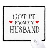 Dıythinker Siyah It from My Husband Sevgililer Günü Kaymaz Fare Altlığı