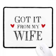 Dıythinker Siyah It From My Wife Sevgililer Günüsi Kaymaz Fare Altlığı