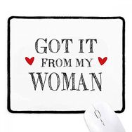 Dıythinker Siyah It From My Woman Sevgililer Günü Kaymaz Fare Altlığı