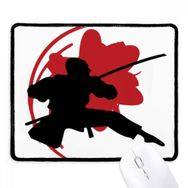 Dıythinker Siyah Japonya Samuray Sakura Silüeti Asya Kaymaz Fare Altlığı
