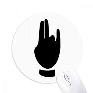 Dıythinker Siyah Jest Silueti Desenli Baskılı Yuvarlak Kaymaz Kauçuk Mouse Pad