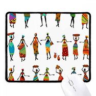 Dıythinker Siyah Kadın Totems Afrika Elbiseleri Kaymaz Siyah Başlıklı Kenarlar Mouse Pad