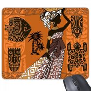 Dıythinker Siyah Kadın Totems Afrika Seksi Aborijin Baskılı Dikdörtgen Kaymaz Kauçuk Mouse Pad